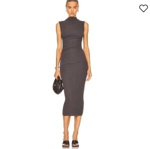 Enza Costa Silk Knit Sleeveless Twist Midi Dress Sz S